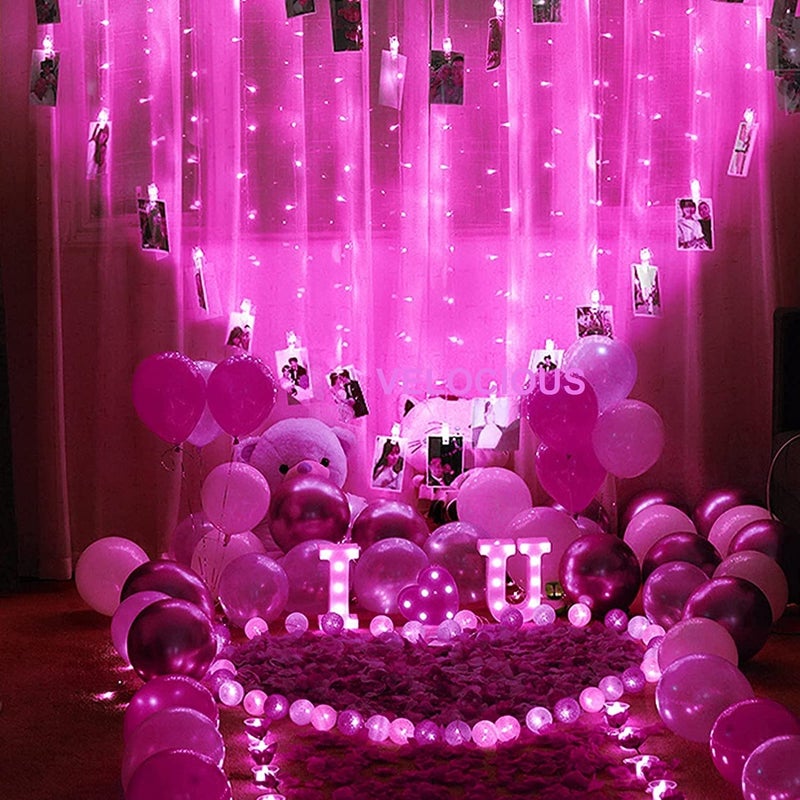 VELOCIOUS Velocious Pink Led Rice Light for Decoration String and Series Light for Diwali Christmas Indoor Outdoor Decoration Bedroom Wedding Birthday Party Patio12 Meter 40 Foot Pink  - Image 4