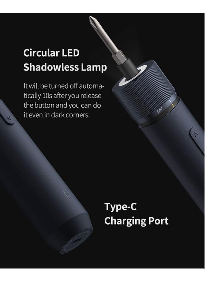HOTO - HOTO NEX O1 PRO  3.6V Screwdriver Sets, Electric Screwdriver, All-in-One Cordless Screwdriver, 3 Torque With 12 2-IN S2 Steel Long Bits, LED Shadowless Lamp, Ideal For Computer, Bookcase, Bicycle - Image 1