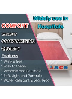 SCS SCS Rubber Sheet Mattress Protector Reusbale Underpad Waterproof Bed Sheet Bedwetting Crib Urine Protector mat Mackintosh Molini Sheet  - Image 3