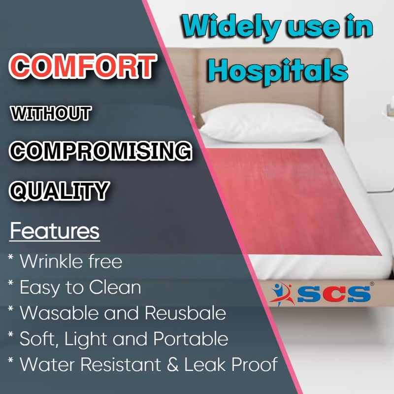 SCS Rubber Sheet Mattress Protector Reusbale Underpad Waterproof Bed Sheet Bedwetting Crib Urine Protector mat Mackintosh Molini Sheet - Image 3