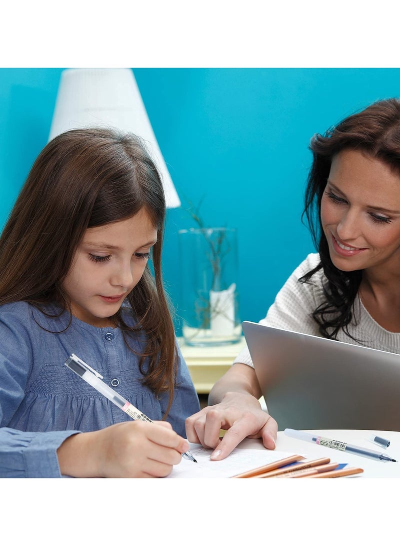 phomemo Gel Pens 12 Colors, Ball Point Pens Fine Point, 0.5 mm Ink Pen, Note Taking Pens for Japanese Korean Office School Stationery Supplies - Image 4