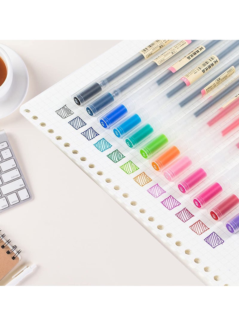 phomemo Gel Pens 12 Colors, Ball Point Pens Fine Point, 0.5 mm Ink Pen, Note Taking Pens for Japanese Korean Office School Stationery Supplies - Image 5