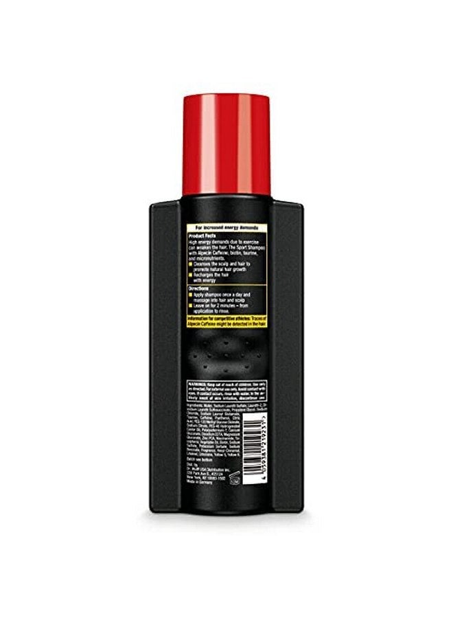 ألبيسين شامبو الكافيين Alpecin CTX Sport للرجال، 8.45 أونصة سائلة (عبوة من 3 قطع)، مع البيوتين والنياسين وزيت الخروع والتورين والمغذيات الدقيقة الصحية ونمو الشعر الطبيعي وتكثيف الشعر وترققه وأسلوب الحياة النشط - Image 2