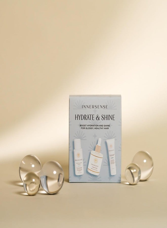 INNERSENSE Organic Beauty - Hydrate & Shine Set | I Create Shine, Hydrating Cream Hairbath, Hydrating Cream Conditioner | Non-Toxic, Cruelty-Free, Clean Haircare (3 piece set) - Image 3