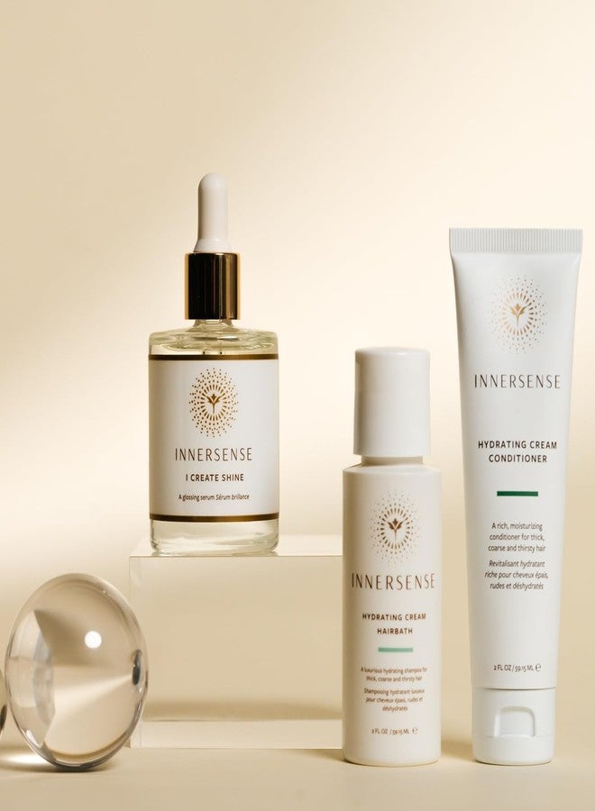 INNERSENSE Organic Beauty - Hydrate & Shine Set | I Create Shine, Hydrating Cream Hairbath, Hydrating Cream Conditioner | Non-Toxic, Cruelty-Free, Clean Haircare (3 piece set) - Image 4