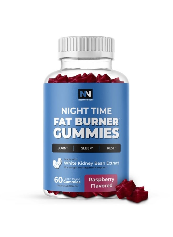 Nobi Nutrition Night Time Fat Burner Gummies, Weight Loss & Sleep Support Supplement | Slimming Hunger Suppressant & Metabolism Booster, Shred Belly Fat While You Sleep | Nighttime Diet Gummies for Women & Men 60ct  - Image 1