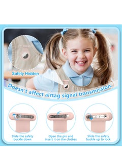 Generic 4 Pieces Airtag Holder with Invisible Pin Holder Anti Lost Airtag Cover, Kids Hidden Silicone Protective Airtag Case  - Image 2