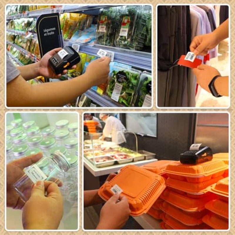 Bluetooth Label Printer with Large Waterproof Label For Home Office Use Black 3 PCS Labels Included Wireless Thermal Printing - Image 4