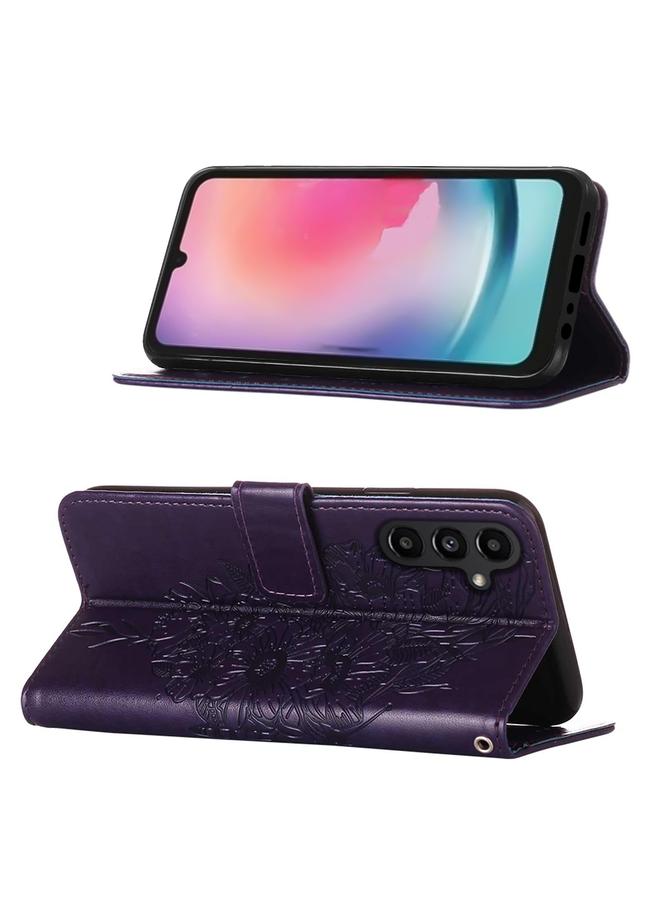 S-TOP Case For Samsung Galaxy A05s Embossed Butterfly Leather Phone Case - Image 4