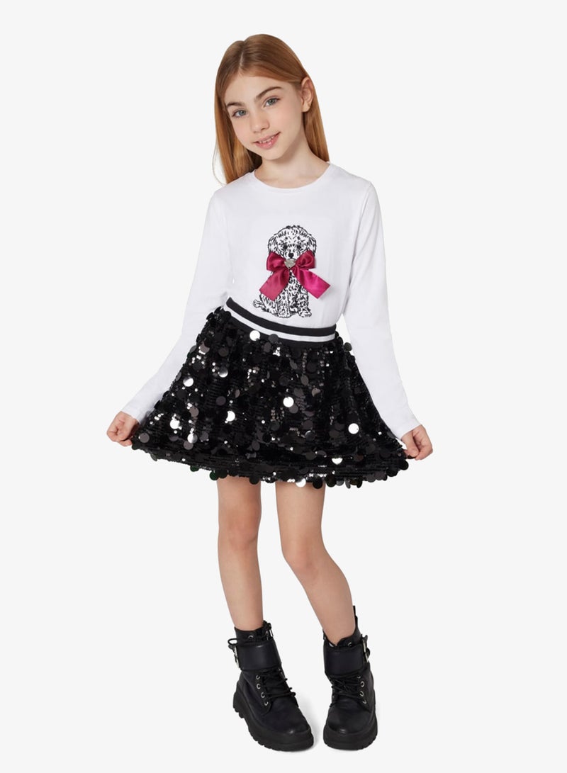 GUESS Kids Sequins Midi Skirt - Image 3