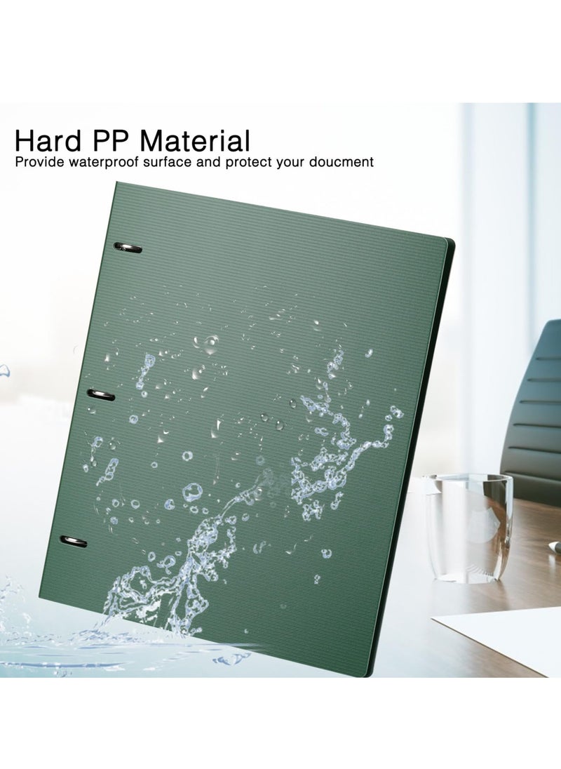 SYOSI - 2 Sets 1 Inch Heavy Duty 3 Ring Binder, Folder Presentation View Binders Hold up to 210 Sheets A4/Letter Size Paper, w/Clear Inside Pocket for School Office - Image 1