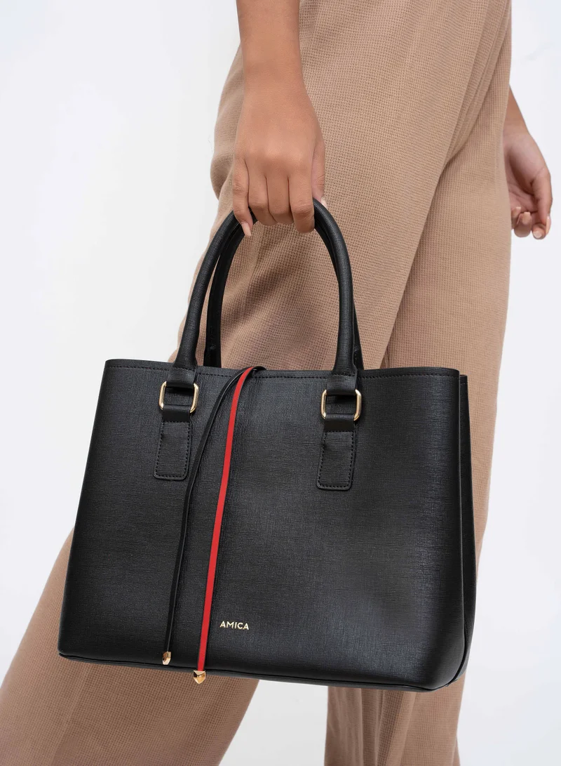 AMICA  Amalia Medium Sized Tote Bag for Ladies Black for Women | Best Price UAE