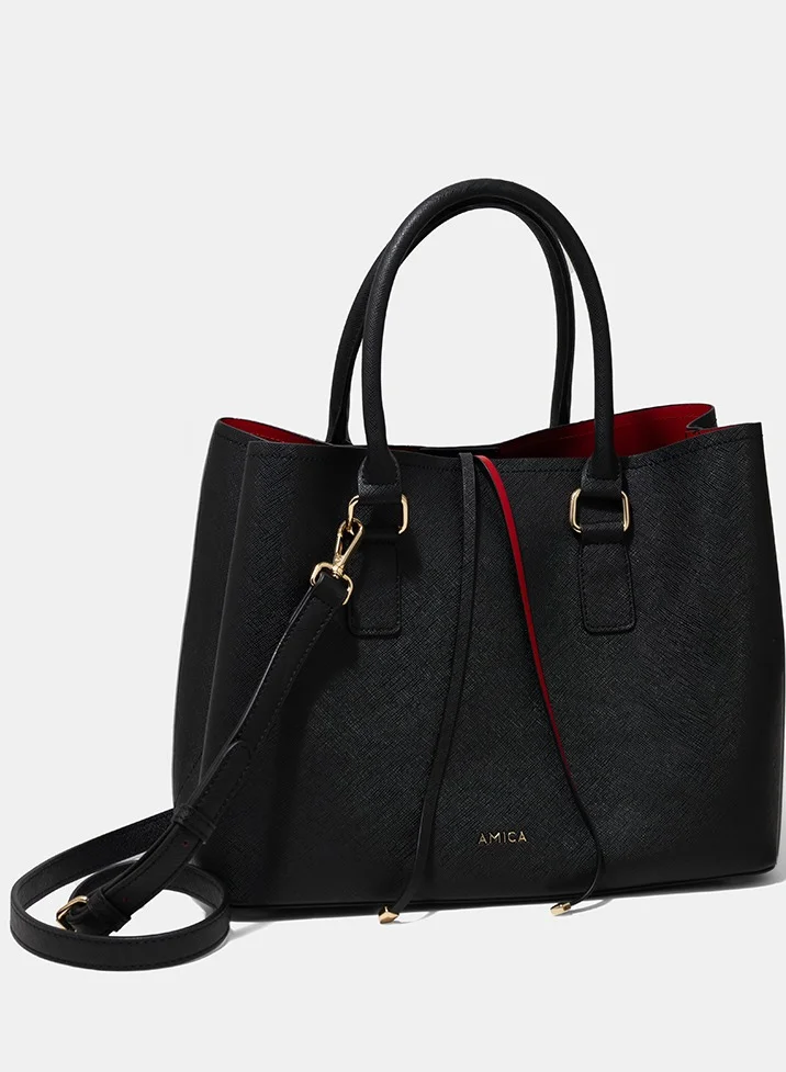 AMICA  Amalia Medium Sized Tote Bag for Ladies Black for Women | Best Price UAE