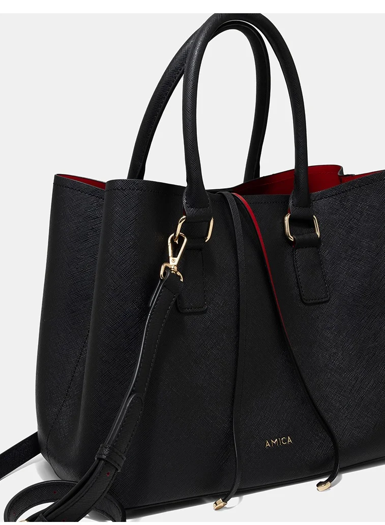 AMICA  Amalia Medium Sized Tote Bag for Ladies Black for Women | Best Price UAE