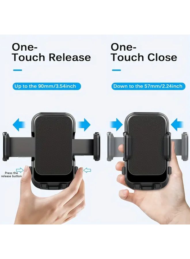 Black Car Phone Holder With Gel Pad Universal Fit For Trucks SUVs Sturdy Base Easy Installation Dashboard Mount Vehicle Accessory - Image 2