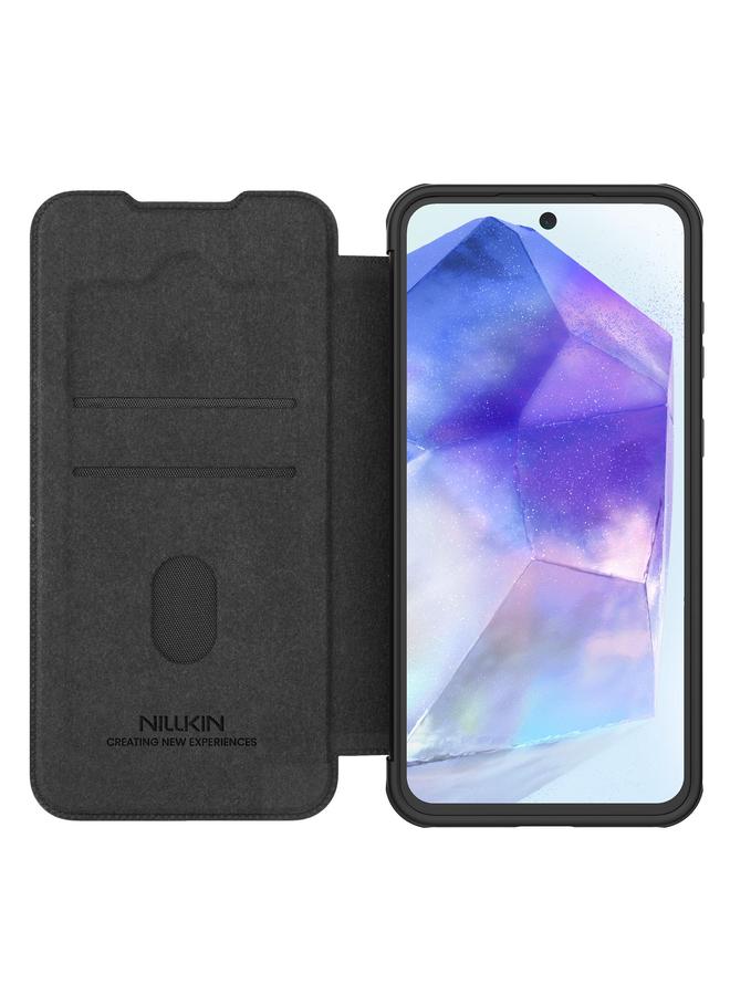 Nillkin Case For Samsung Galaxy A56 5G QIN Series Pro Sliding Camera Cover Design Leather Phone Case - Image 3