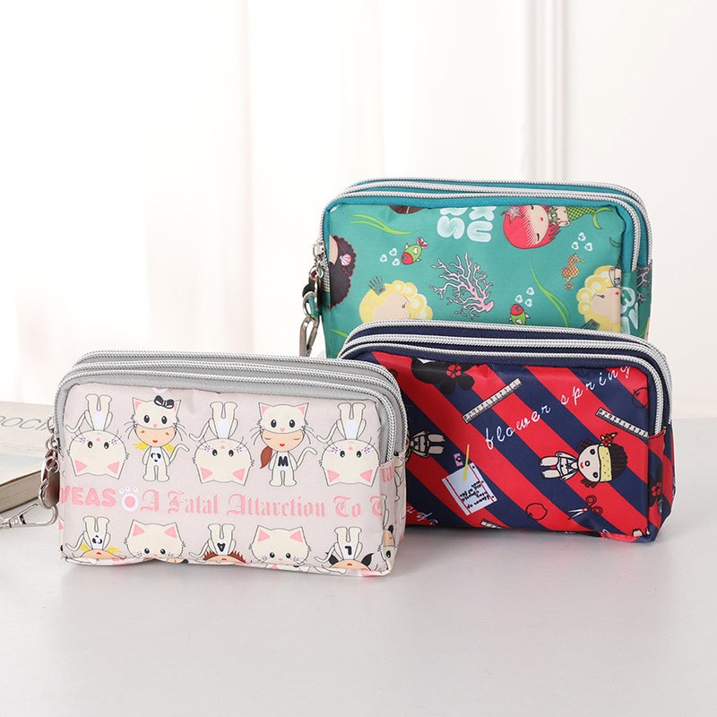 Mobile Phone Coin Purse Hand-Held Mini Canvas Bag Women'S Bag Oxford Cloth Cartoon Fabric Bag - Image 4