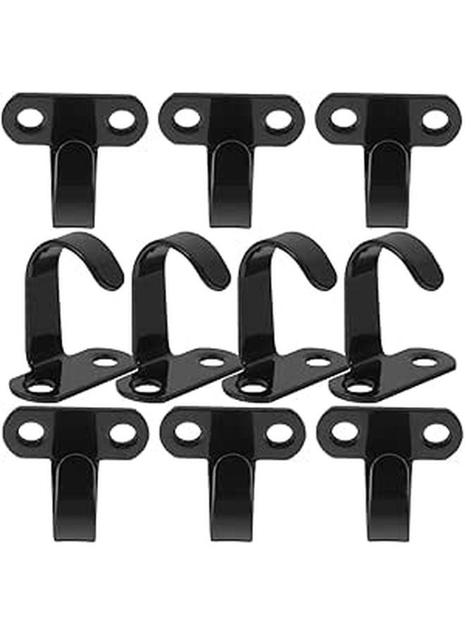 Heavy Duty Ceiling Hooks 10 Pack Black Wall Mounted for Kitchen Bathroom Plant Hanger - Image 1