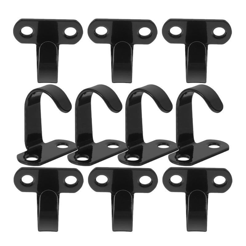 Heavy Duty Ceiling Hooks 10 Pack Black Wall Mounted for Kitchen Bathroom Plant Hanger - Image 2