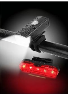 Best 1 Set of Bicycle Lights, Bicycle Indicator Headlight and Rear Tail Light with USB Charging, IPX6 Waterproof 3 Modes, MTB Off-Road Light for All Types of Bikes (USB Cable Included)  - Image 2