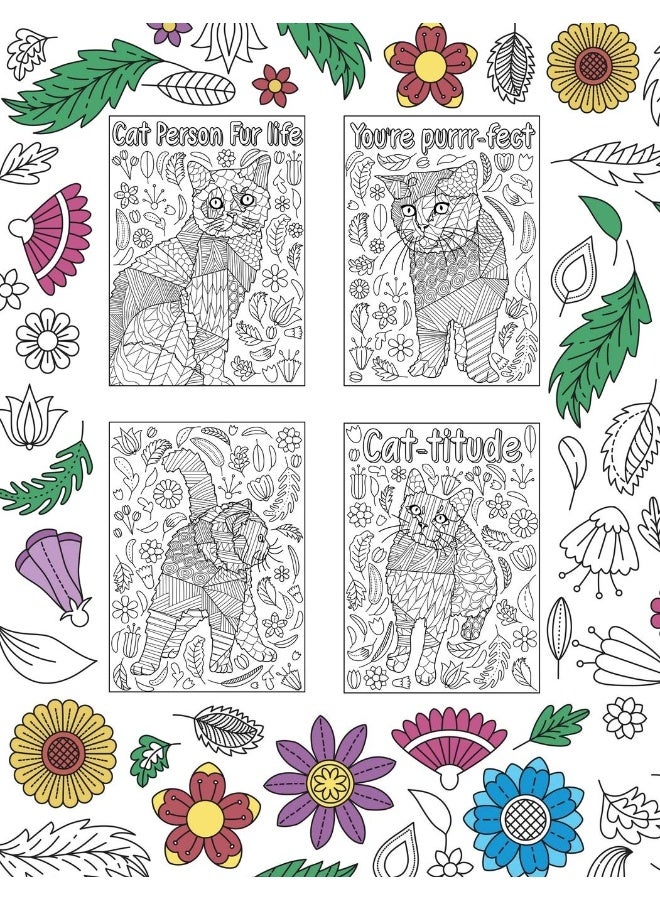 British Shorthair Coloring Book: Adult Coloring Book, British Shorthair Gift, Floral Mandala Coloring Pages, Doodle Animal Kingdom, Cat Mom - Image 2
