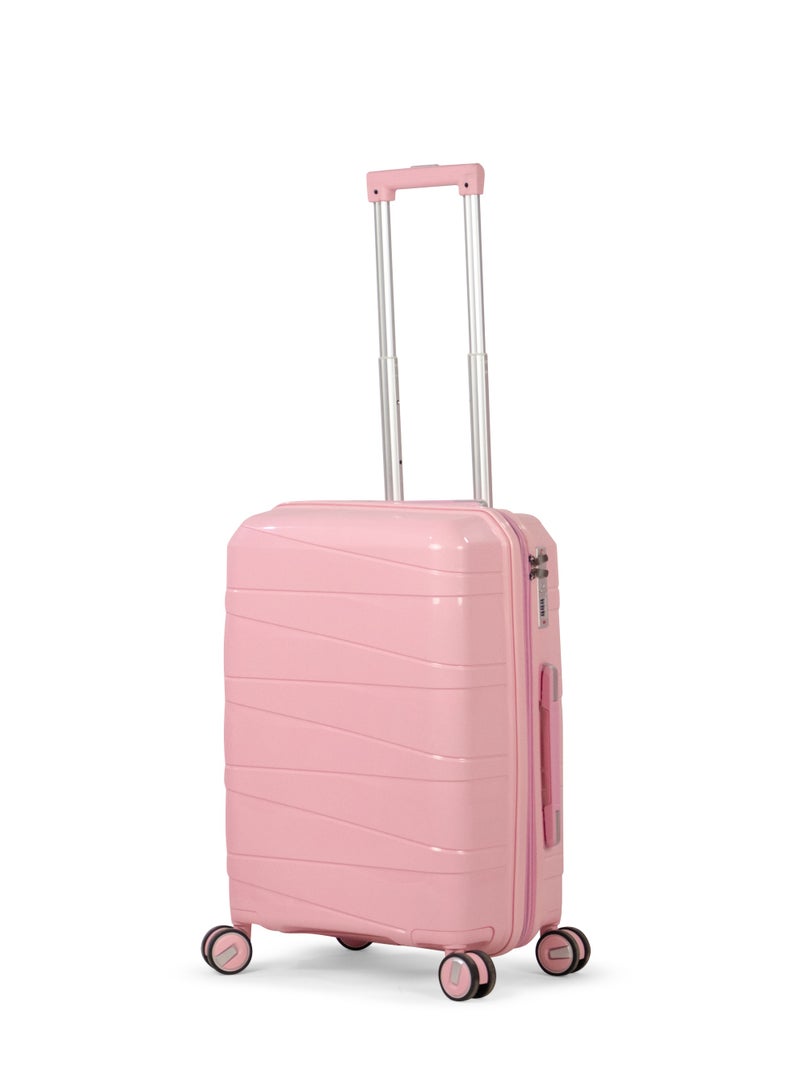 MUSSELZ MORTIZ - Comlpete Luggage Set 3 Piece -UNBREAKABLE PP(Pink) - Image 3