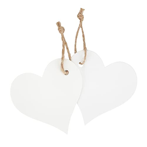 G2PLUS Heart Gift Tags with String, 100PCS Heart Shaped Gift Tags, 2.3X2.3 in Blank Wedding Favor Hang Tag for Gift Wrapping, DIY Arts & Crafts, Valentine's, Mother's Day - Image 4