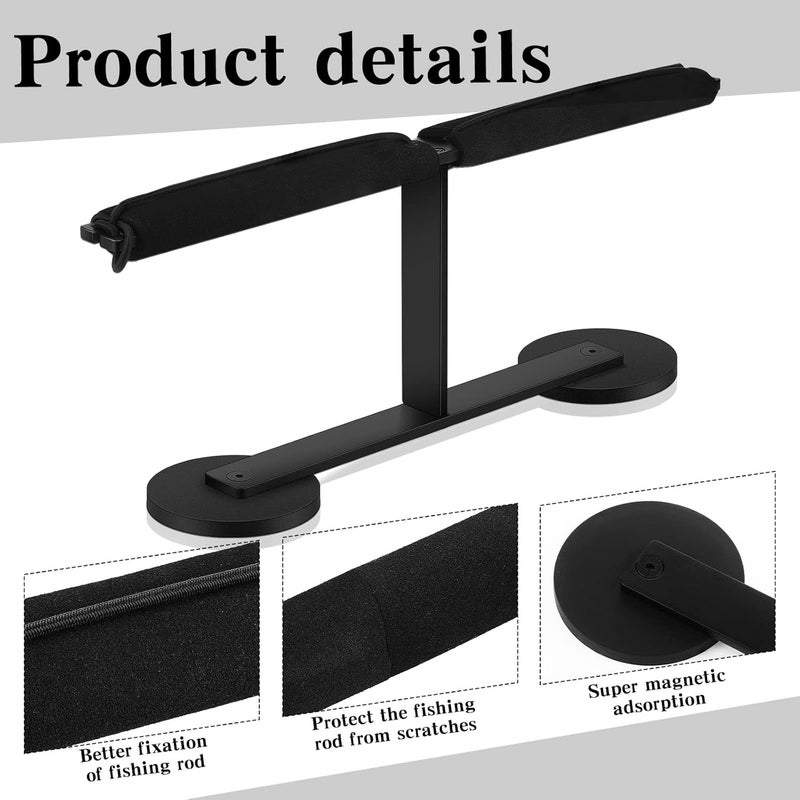 Nuenen Fishing Rod Holder for Truck Fishing Rod Racks for Vehicles Magnetic Rod Mount Carrier for SUV Metal Roof and Hood - Image 3
