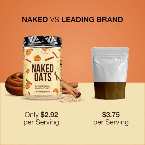 Nakd Naked Oats - Cinnamon Overnight Oats, 20g Whey Protein, Gluten-Free Oatmeal Instant Breakfast or Shake, High Protein Oatmeal, High Fiber Breakfast Shake, Non GMO, No Soy - 12 Servings - Image 5