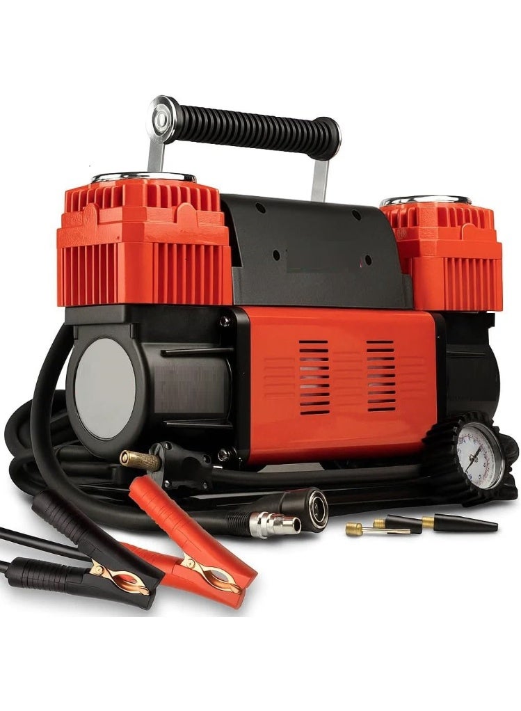 Golden Camel Portable 12V Air Compressor for Car Tires – 300 LPM, 150 PSI, Quick Connect Brass Nozzle, 26ft Coil Hose, Compact Inflator for Cars, Bikes, Sports Equipment - Image 1