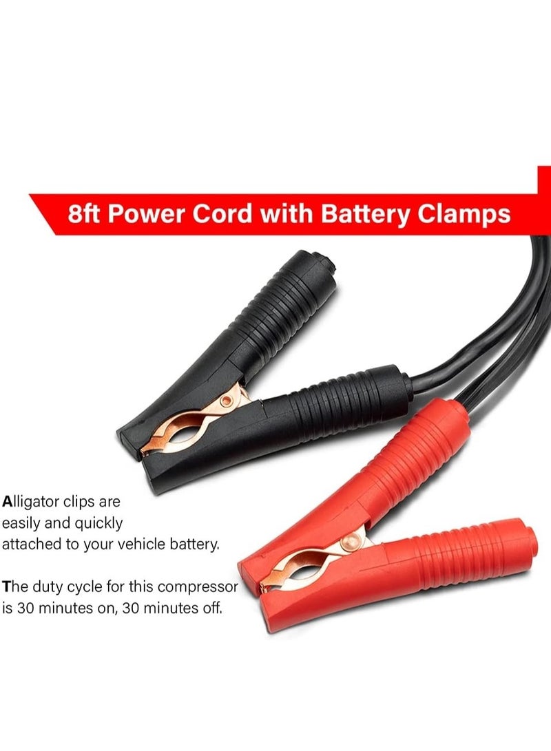 Golden Camel Portable 12V Air Compressor for Car Tires – 300 LPM, 150 PSI, Quick Connect Brass Nozzle, 26ft Coil Hose, Compact Inflator for Cars, Bikes, Sports Equipment - Image 5