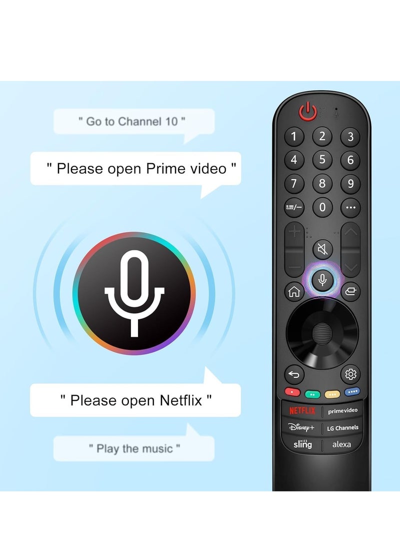 ELTRAZONE MR23GA Replacement Magic Bluetooth TV Remote with Mic – Compatible with 2023 Smart TVs Including Z3, G3, C3, B3, and OLED48A3AUA – Features Advanced Voice Control, Fast Bluetooth Pairing, Quick Access Buttons, Easy Navigation, Ergonomic Design, and Seamless Integration for an Enhanced Home Entertainment Experience - Image 2