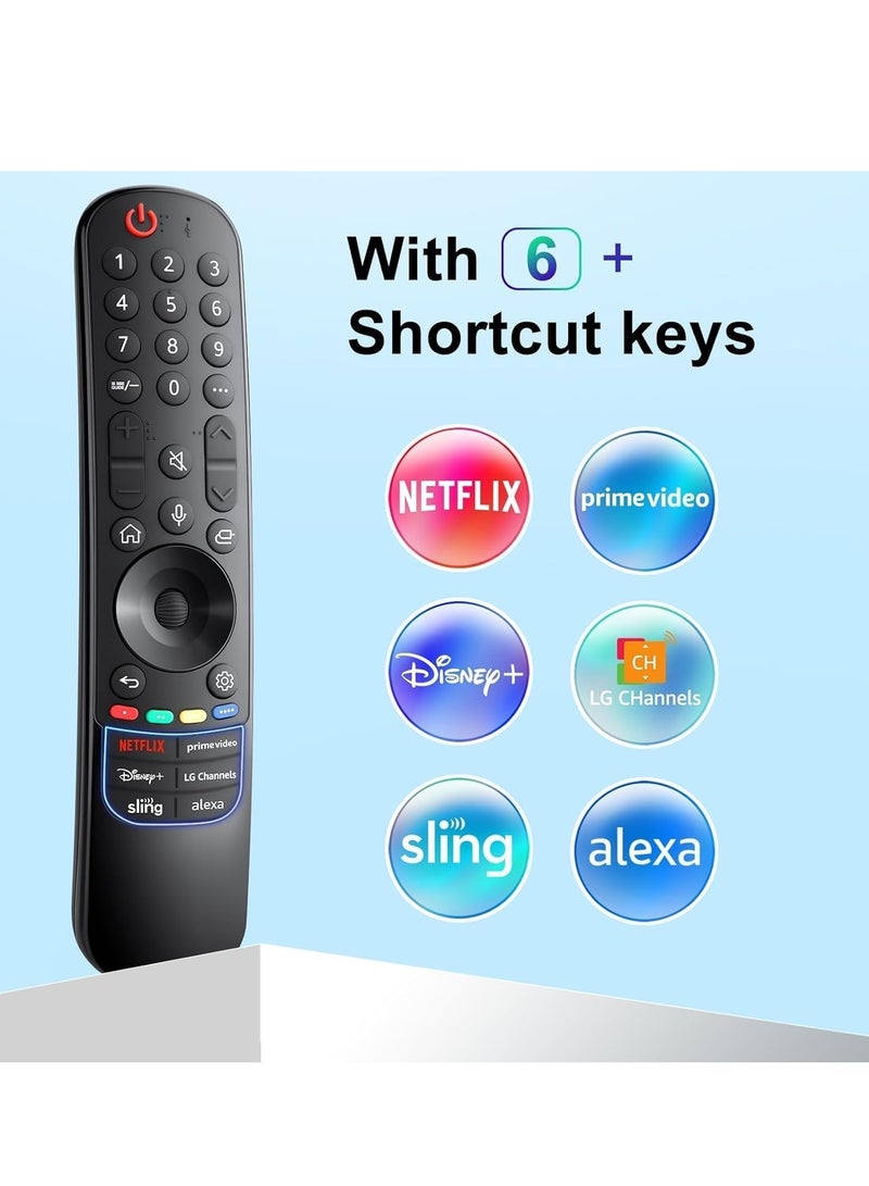 ELTRAZONE MR23GA Replacement Magic Bluetooth TV Remote with Mic – Compatible with 2023 Smart TVs Including Z3, G3, C3, B3, and OLED48A3AUA – Features Advanced Voice Control, Fast Bluetooth Pairing, Quick Access Buttons, Easy Navigation, Ergonomic Design, and Seamless Integration for an Enhanced Home Entertainment Experience - Image 3
