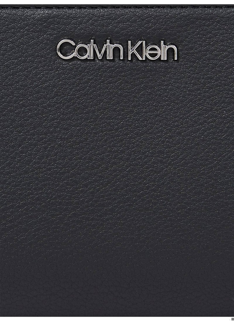 CALVIN KLEIN - Women's Large Zip Around Wallet, Black - Image 1