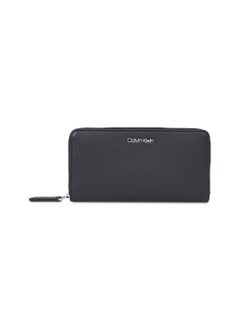 Women's Large Zip Around Wallet, Black