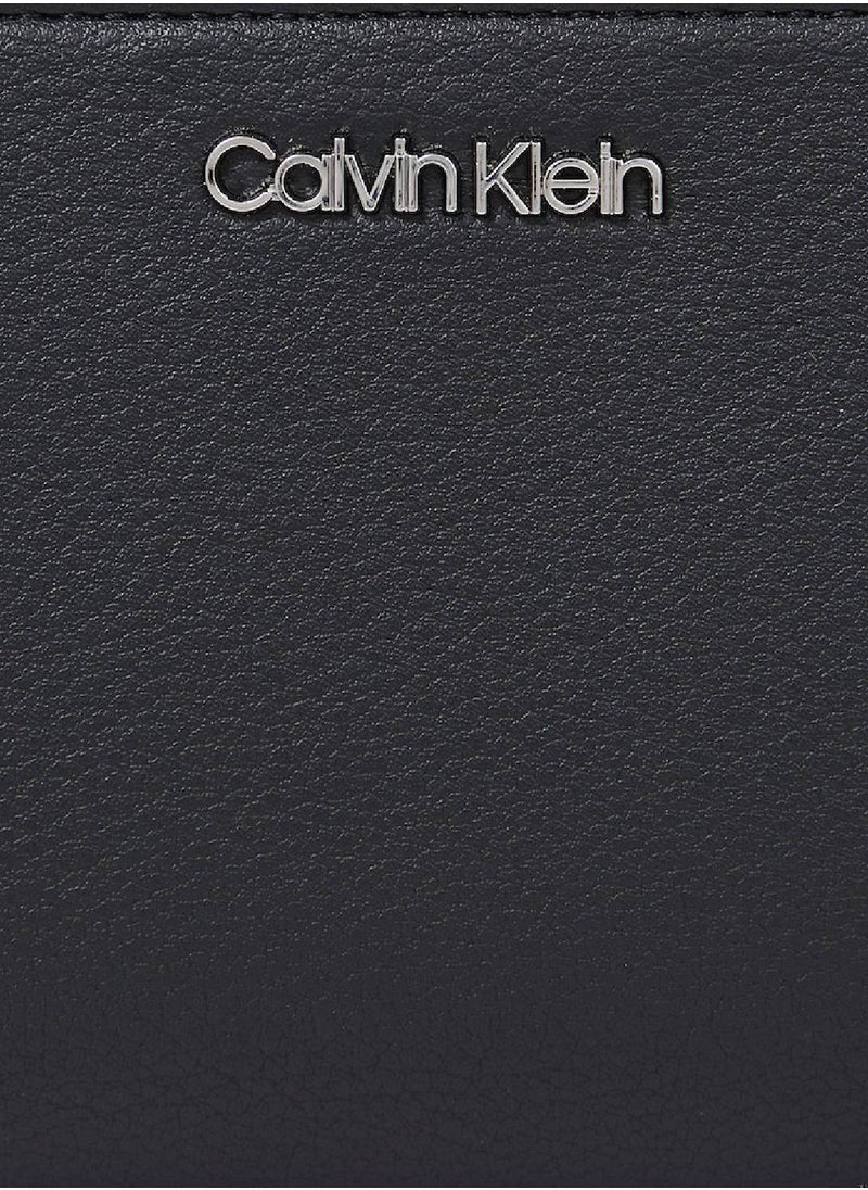 CALVIN KLEIN - Women's Large Zip Around Wallet, Black - Image 1