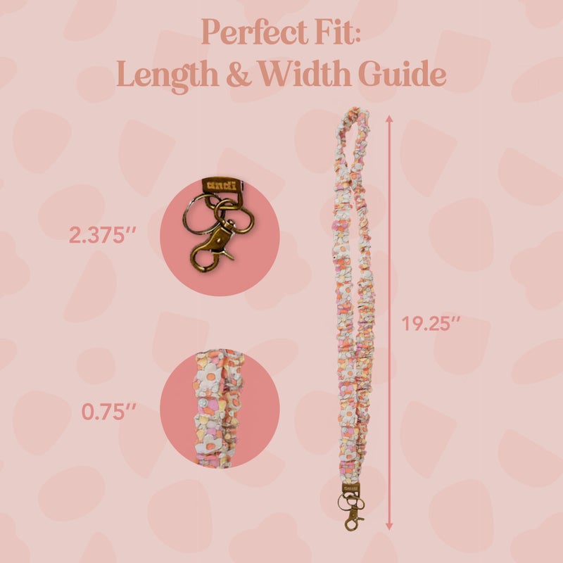 ANDI Neck Lanyard For Women - Scrunchie Cute Lanyard for Keys, Id Card Holder, Wallet - Aesthetic Long Lanyard (Peace & Love) - Image 4