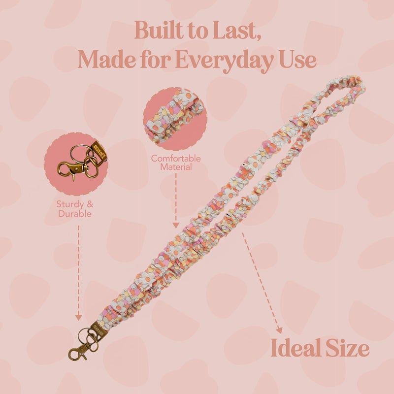 ANDI Neck Lanyard For Women - Scrunchie Cute Lanyard for Keys, Id Card Holder, Wallet - Aesthetic Long Lanyard (Peace & Love) - Image 5