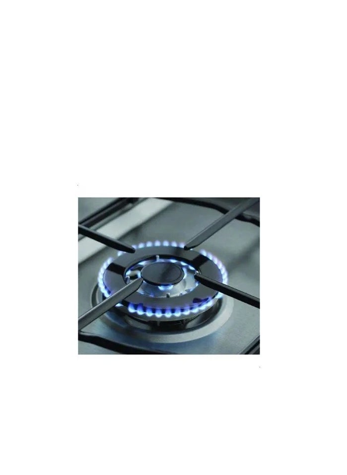 ZANUSSI - SteelMax Gas Cooker With Gas Oven and Hob, 4 Burners, 85 cm, Full Safety, Stainless Steel and Black - ZCG623A6XA - Image 1