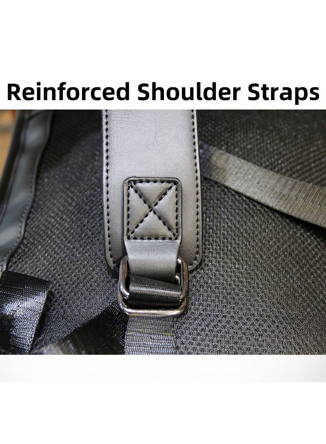 Men's Contrast Color Backpack, Boys' Large Capacity School Bag Back Bag Laptop Bag Office Bag Briefcase, PU Leather Notebook Bag College Bag Tourist Bag Office Bag for Teenager/College Students - Image 5