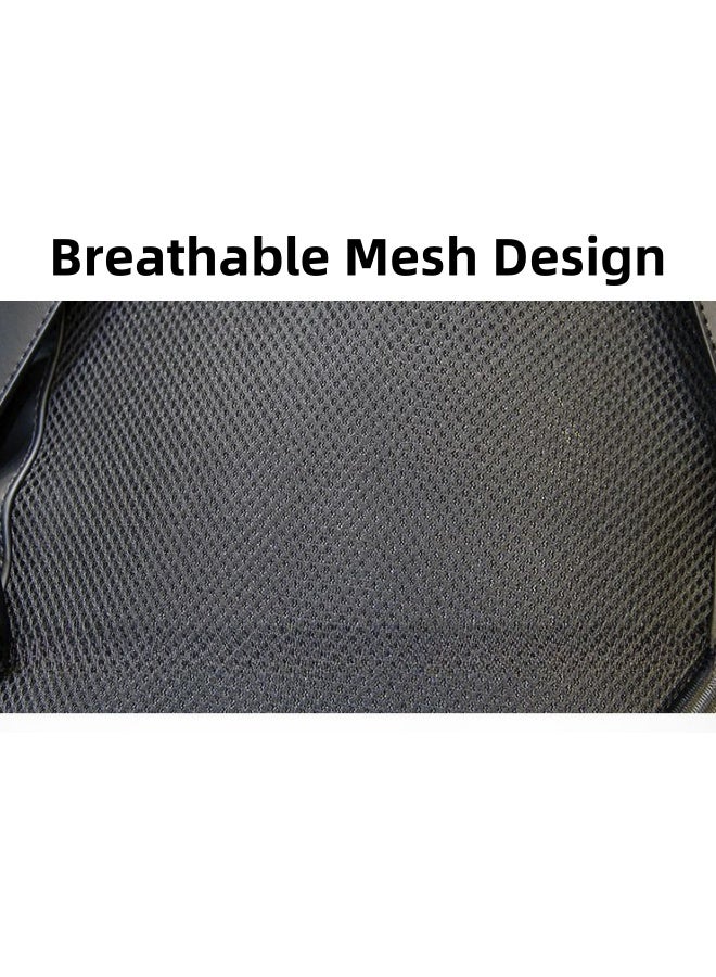 Men's Contrast Color Backpack, Boys' Large Capacity School Bag Back Bag Laptop Bag Office Bag Briefcase, PU Leather Notebook Bag College Bag Tourist Bag Office Bag for Teenager/College Students - Image 4