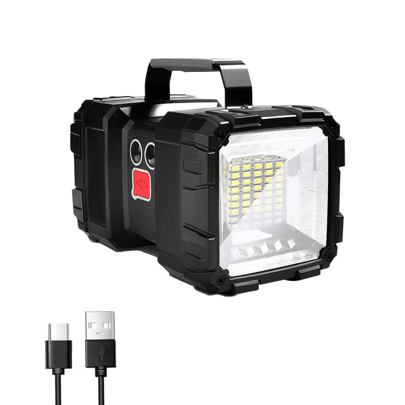 LETOUR LED Spotlight Flashlight,Rechargeable Flashlight 4000LM 10000mAh High-Powered Spotlight Flashlight Searchlight Camping 3+4 Lights Modes LED Handheld Flashlight Waterproof with Output as a Power Bank - Image 1