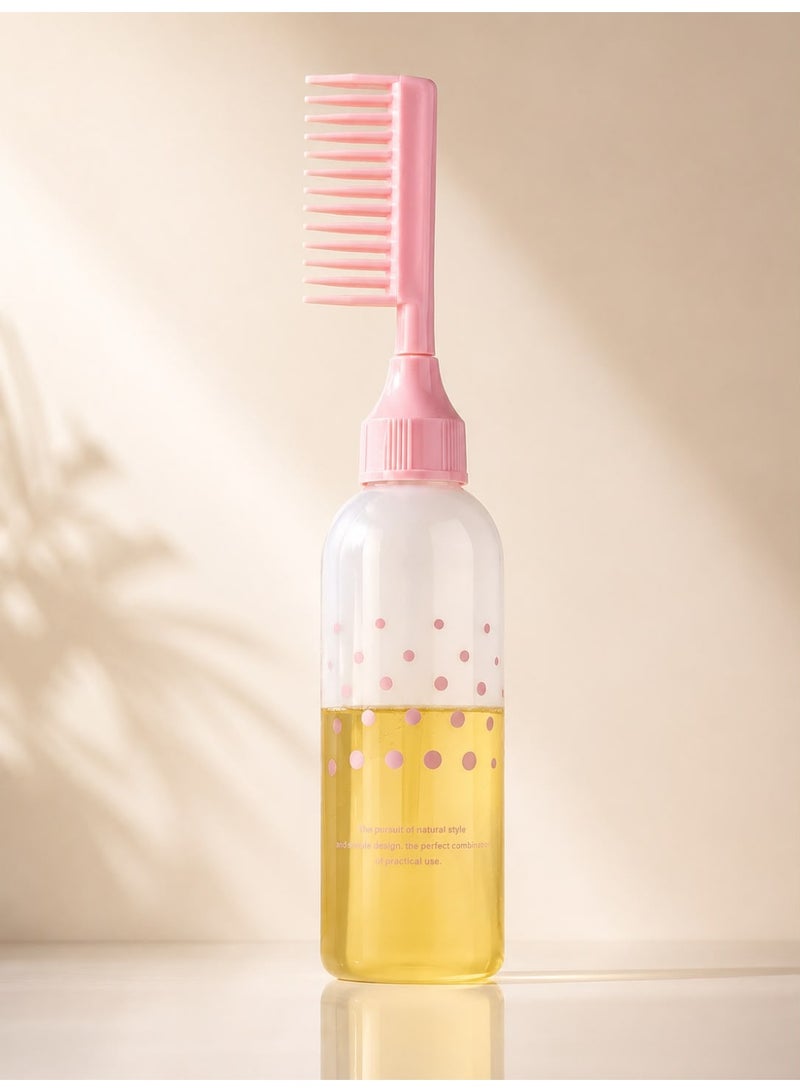 Hair Dye Brush Bottle, Root Comb Applicator, Bottle Comb Hair Dye Bottle With Graduated Scale, for Brush Shampoo Hair Color Oil Comb Applicator Tool Squeezable, Multicolor - Image 4