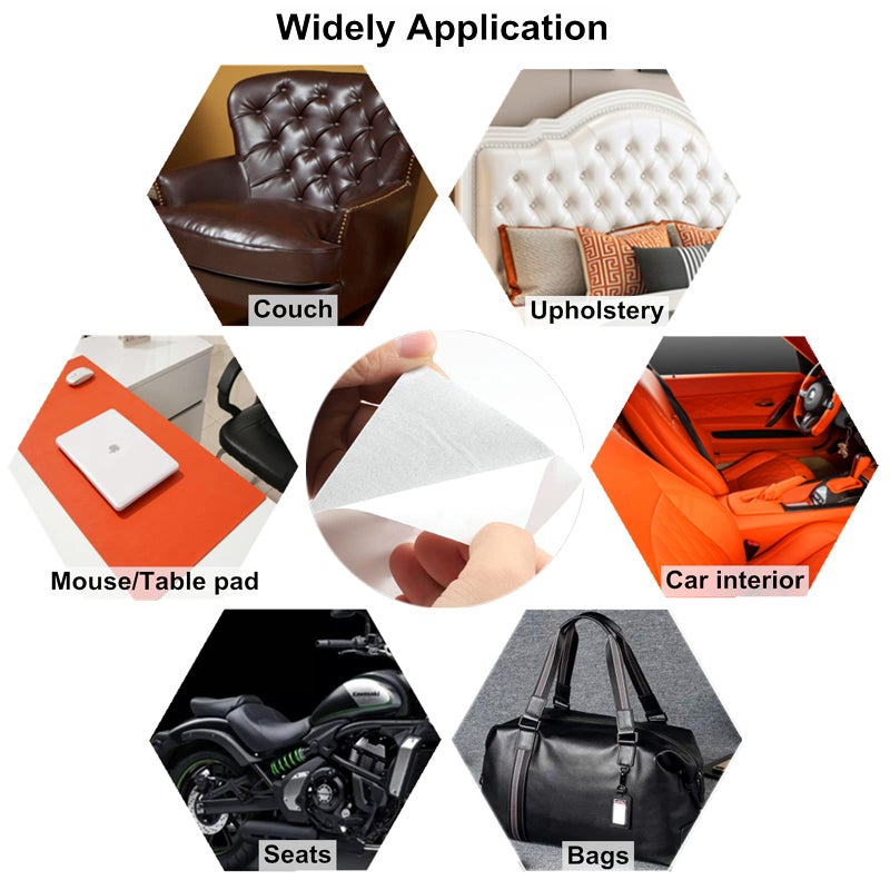 ILOFRI Self Adhesive Leather Repair Patch Tape 3x60 inch, Vinyl and Leather Repair Kit for Couches, Furniture, Car Seat, Boat Seat, Sofa, Vinyl Upholstery, Chair, Interior - Ivory - Image 4