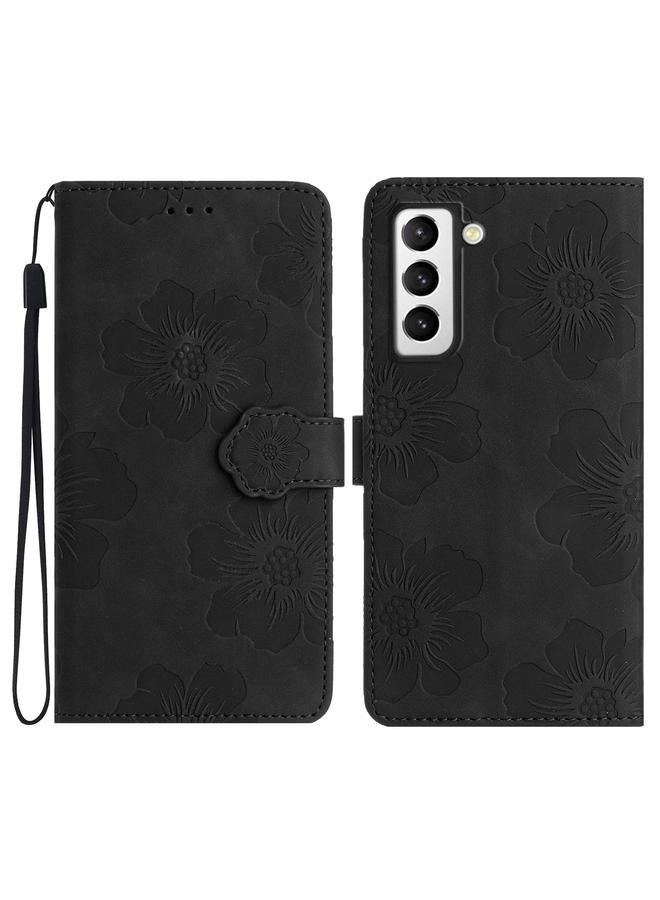 اس-توب جراب لهاتف Samsung Galaxy S22 5G، جراب هاتف جلدي بنقشة زهور - Image 1