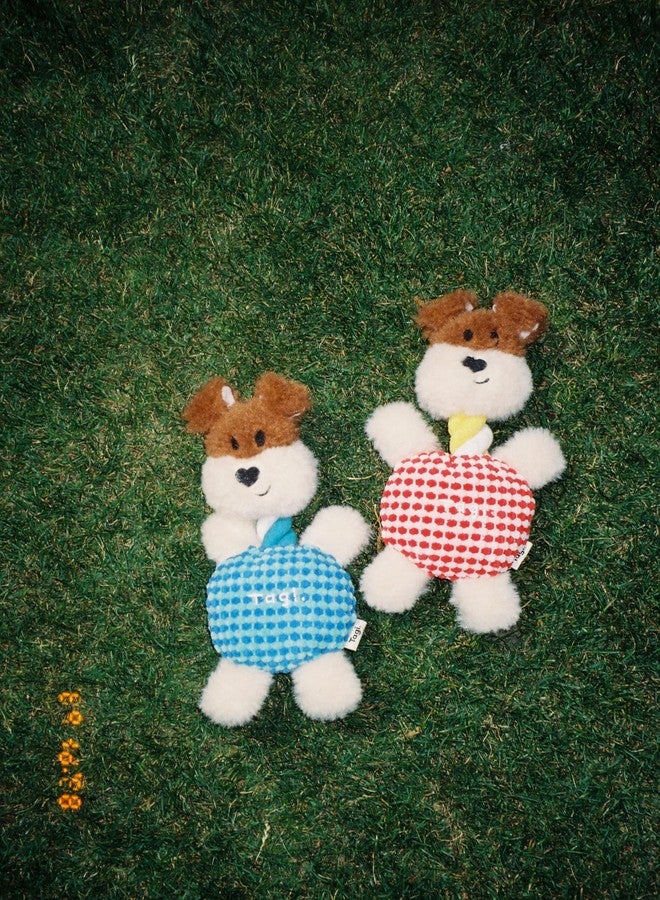 Tagi. Haha Popcorn Pet Sound Paper Grinding Teeth Plush Dog Unstuffing Plush Toy (Berry Giraffe) - Image 4
