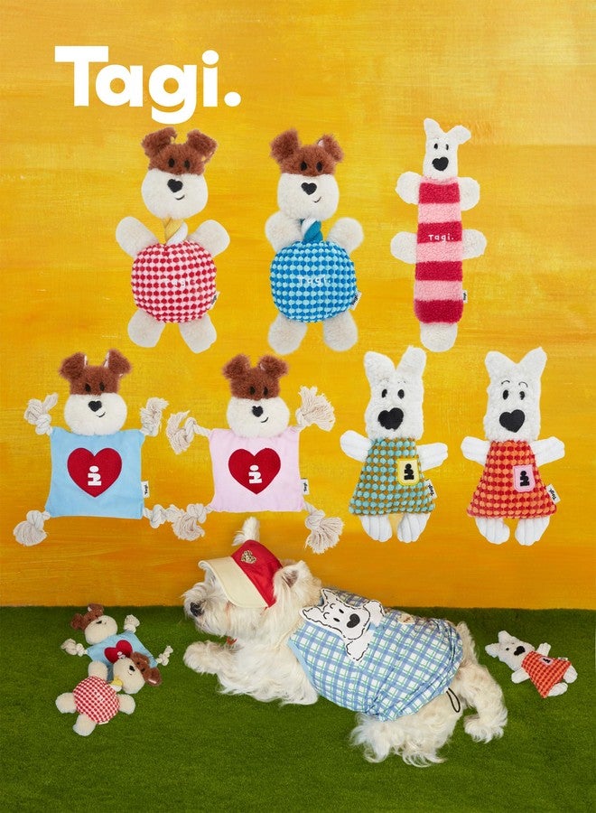 Tagi. Haha Popcorn Pet Sound Paper Grinding Teeth Plush Dog Unstuffing Plush Toy (Berry Giraffe) - Image 3