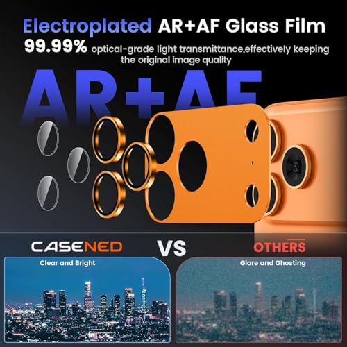 CASENED Camera Lens Protector Tempered Glass for iPhone 17 Pro - Alloy Metal Cover with Tempered Glass - Scratch Resistant, Easy Installation - Image 2