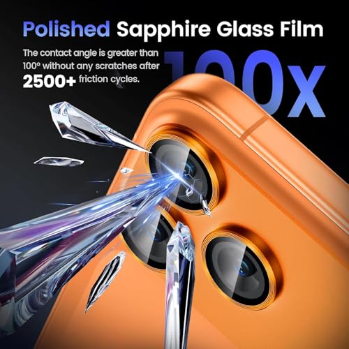 CASENED Camera Lens Protector Tempered Glass for iPhone 17 Pro - Alloy Metal Cover with Tempered Glass - Scratch Resistant, Easy Installation - Image 4