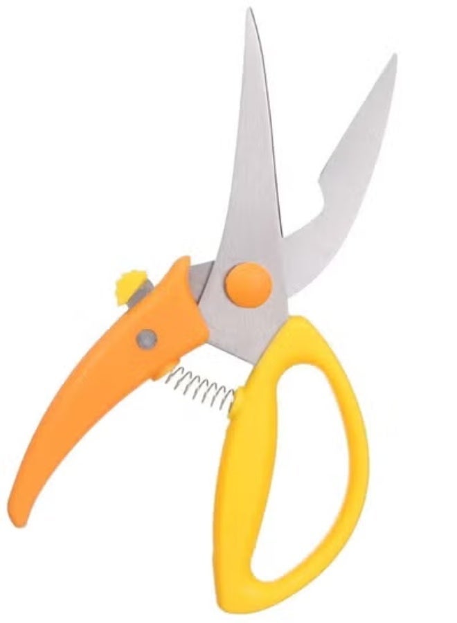 Multi-functional and versatile kitchen scissors made of stainless steel with a sharp blade, scissors for cutting chicken, fish, and vegetables, equipped with a bottle opener and a comfortable, non-slip handle, a practical and durable kitchen tool - Image 1